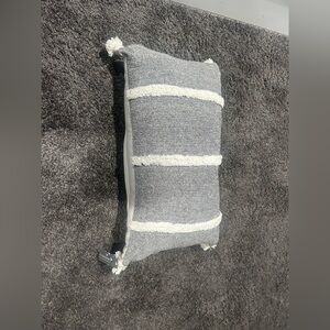 NEW Black and White Textured Throw Pillow